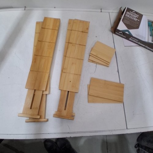 10PC MAISON KLEEN BAMBOO DRAWER ORGANIZER - NATURAL image 3