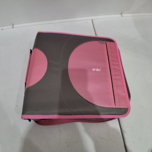 VIVIN ZIPPERED BINDER ORGANIZER WITH CROSSBODY STRAP - 2" - 3-RING - PINK/GRAY image 2