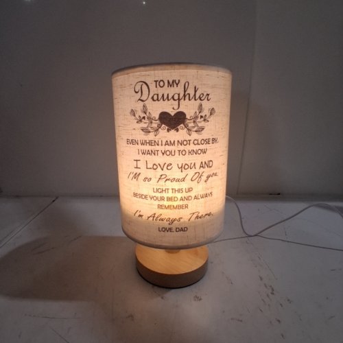 WSYEAR TABLE LAMP BEST FATHER DAUGHTER BIRTHDAY GIFTS - 11" - WOOD image 2