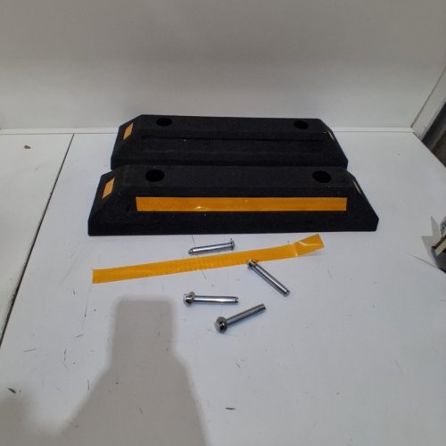 2PC PARKING WHEEL STOP BLOCKS -21.6" BLACK image 3