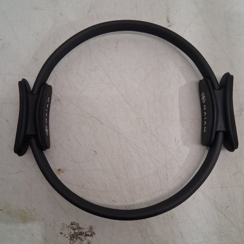 GAIAM PILATES RESISTANCE RING- DUAL GRIP HANDLES FOR TONING & FITNESS- 12" - BLACK image 2