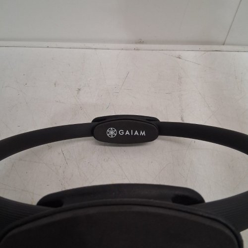 GAIAM PILATES RESISTANCE RING- DUAL GRIP HANDLES FOR TONING & FITNESS- 12" - BLACK image 3