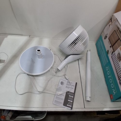 IRIS USA WOOZOO PEDESTAL STANDING FAN WITH REMOTE - 12SPEEDS - WHITE\GREY (MODEL:100137) image 3