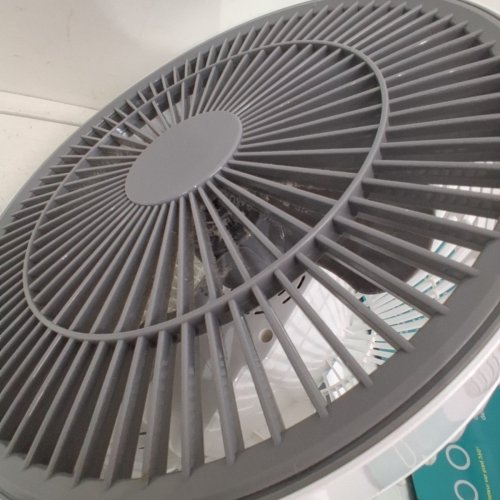 IRIS USA WOOZOO PEDESTAL STANDING FAN WITH REMOTE - 12SPEEDS - WHITE\GREY (MODEL:100137) image 4