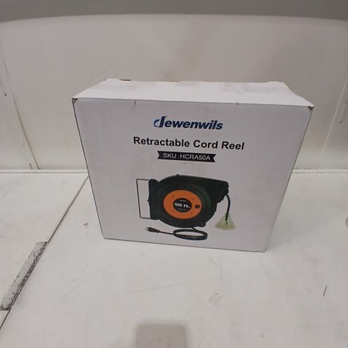 DEWENWILS HEAVY-DUTY 50FT RETRACTABLE EXTENSION CORD REEL - (MODEL: HCRA50A) image 5