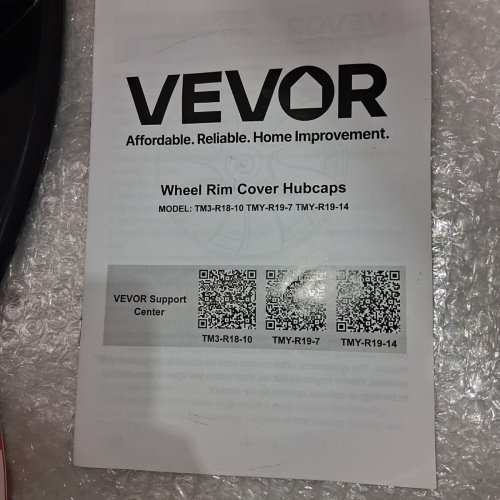 4PC VEVOR WHEEL RIM COVER HUBCAPS - R19 - BLACK (MODEL: TMY-R19-7) image 11