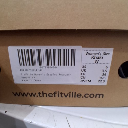 WOMANS FILLVILLE DISBETIC SANDAL OPEN TOE ORTHOPEDIC EDEMA SHOE FOR SWOLLEN FEET - SIZE 6 WIDE - KHAKI (STYLE:WRETRSV3KK4) image 2