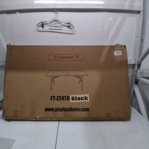 PORTABLE DELUXE FOLDING TABLE - 8FT - BLACK (MODEL:FTZ24T8-BLACK) image 5