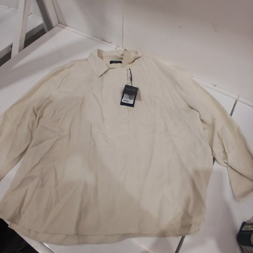 MEN'S MASSIMO DUTTI LONG SLEEVE COLLARED SHIRT - LARGE - CREAM (STYLE: 5178/778/712 ) image 2
