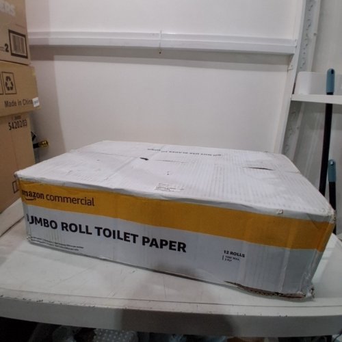 12ROLLS AMAZONCOMMERCIAL JUMBO ROLL TOILET PAPER - 1000FT PER ROLL - WHITE image 2