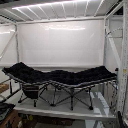 AUTOYET CAMPING COT WITH MATTRESS - 500LBS MAX, PORTABLE FOLDING BED WITH STORAGE BAG - BLACK (MODEL: AUTY241G) image 2