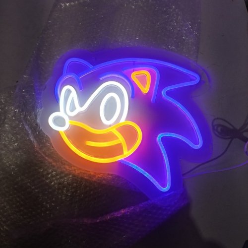 KOCBYHJF SONIC THE HEDGEHOG ANIME NEON SIGNS LED GAMER NEON SIGN USB POWERED LIGHT - MULTICOLORED image 3