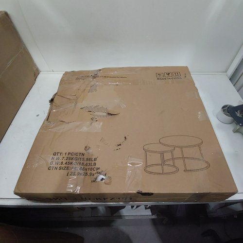 2PC GARDEN 4 YOU NESTING COFFEE TABLES - LARGE 23.6" X SMALL 15.7" - BROWN/BLACK (MODEL: ‎NT11) image 4