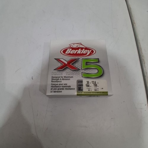 BERKLEY X5 BRAIDED FISHING LINE - 164 YARD - 0.20MM - 30LBS - LOVIS GREEN (MODEL: X5BFS15-22) image 4