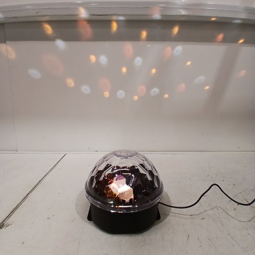 LED CRYSTAL MAGIC DISCO BALL LIGHT - 6 COLORS - 7" - BLACK image 2