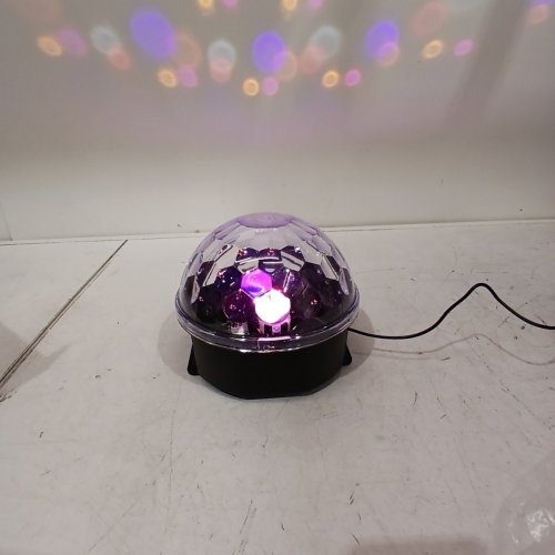 LED CRYSTAL MAGIC DISCO BALL LIGHT - 6 COLORS - 7" - BLACK image 4