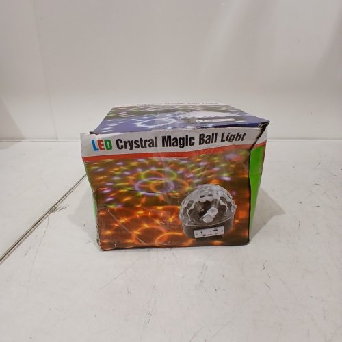 LED CRYSTAL MAGIC DISCO BALL LIGHT - 6 COLORS - 7" - BLACK image 6