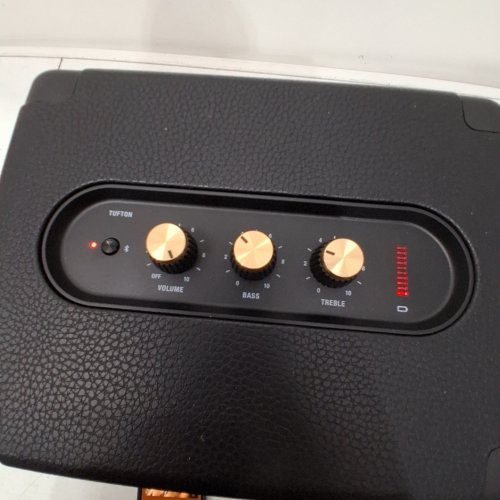 MARSHALL TUFTON PORTABLE BLUETOOTH SPEAKER - BLACK/BRASS (MODEL: 1006118) image 2