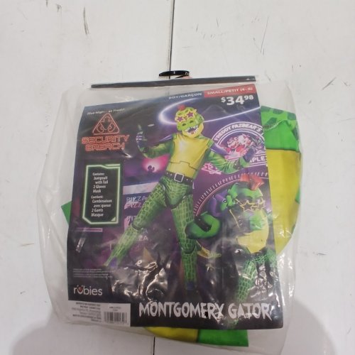 3PC BOYS FIVE NIGHTS AT FREDDY'S MONTGOMERY GATOR COSTUME - SMALL (4-6) - GREEN/YELLOW image 2