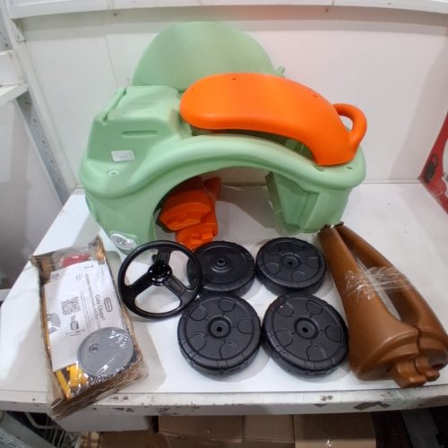 LITTLE TIKES T-REX COZY COUPE PUSH RIDE-ON TOY - GREEN/ORANGE (MODEL: XCC657481M81X1-2) image 2