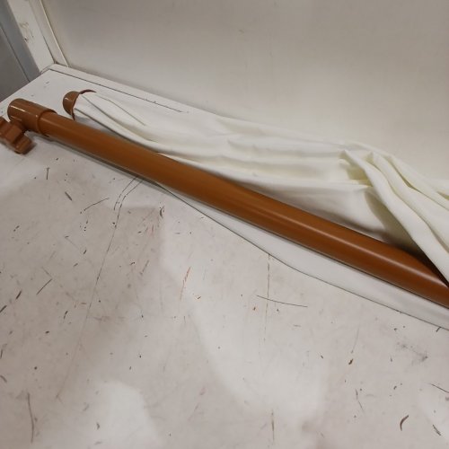 AMMSUN OUTDOOR PATIO BEACH UMBRELLA WITH FRINGE TASSEL - 7FT, UPF50+, PREMIUM STEEL POLE AND RIBS, PUSH BUTTON TILT - CREAM WHITE (MODEL: AM76009) image 3