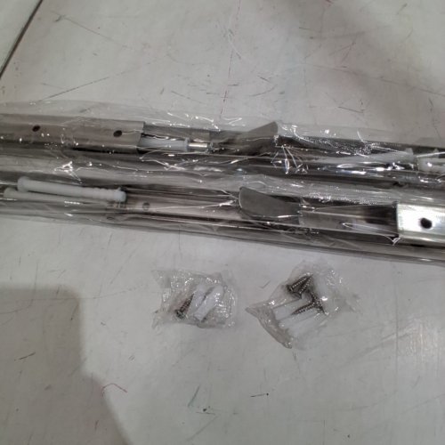 2PK HEAVY DUTY STAINLESS STEEL FOLDING SHELF BRACKETS - MAX LOAD 110LBS, 20" - SILVER image 3