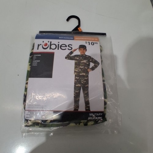 3PC BOYS RUBIES MILITARY COSTUME HAT, SHIRT AND PANTS - MEDIUM (8-10) - GREEN (STYLE: 701380) image 2