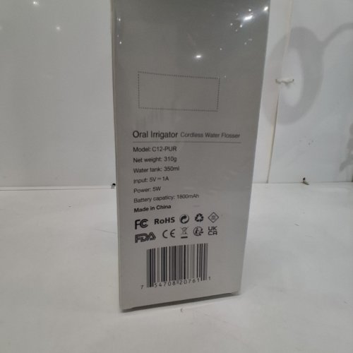 SEJOY CORDLESS ORAL IRRIGATOR WATER FLOSSER - 350 ML WATER TANK 1800 MAH - PURPLE (MODEL: C12-PUR) image 3