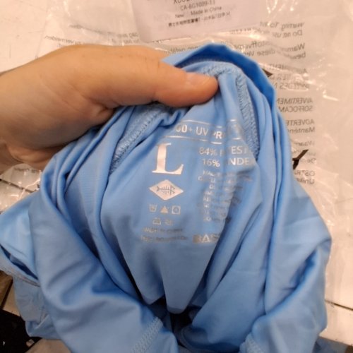 MEN'S BASSDASH UPF 50+ LONG SLEEVE NECK GAITER HOODIE FISHING SHIRT - LARGE - CAROLINA BLUE image 2