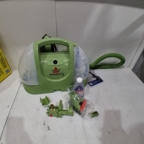 BISSELL LITTLE GREEN PORTABLE CARPET CLEANER FOR CARPET & UPHOLSTERY WITH STAIN BRUSH TOOL - 120V - GREEN - (MODEL: 1400J) image 3