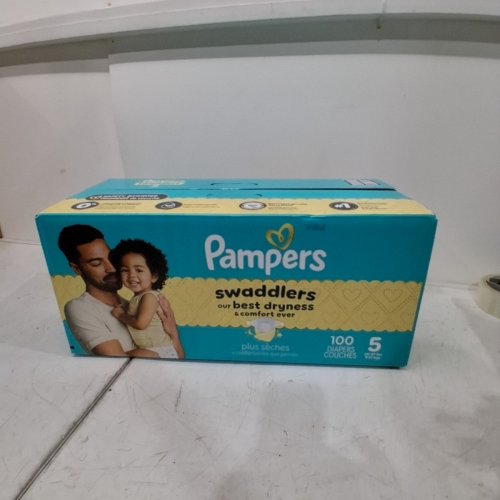 100PK PAMPERS SWADDLERS PULL-ON DIAPERS - SIZE 5 image 2
