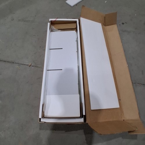 VASAGLE SHOE BENCH PADDED SEAT WITH 10 COMPARTMENTS - 41" X 12" X 19" - WHITE AND GREY (MODEL:LHS024WB01) image 3
