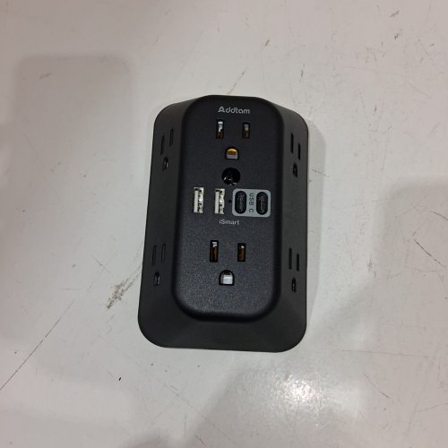 ADDTAM USB WALL TAP POWER STRIP - 10 PORTS - BLACK (MODEL: AD5110) image 3