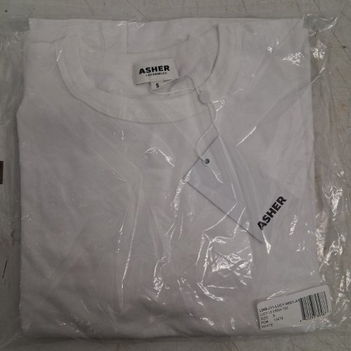 WOMEN'S ASHER LUCY LONG SLEEVE CREW TEE - SMALL - WHITE (STYLE: L249-J11-LUCY-W001-A1) image 2