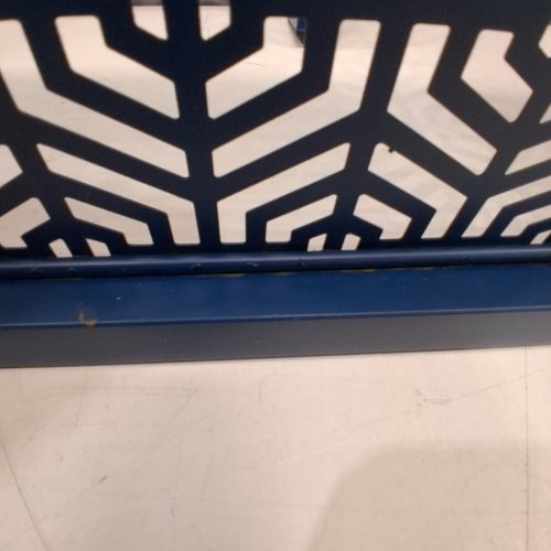 OUTDOOR METAL GARDEN BENCH - 47" - BLUE image 3