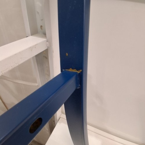 OUTDOOR METAL GARDEN BENCH - 47" - BLUE image 9