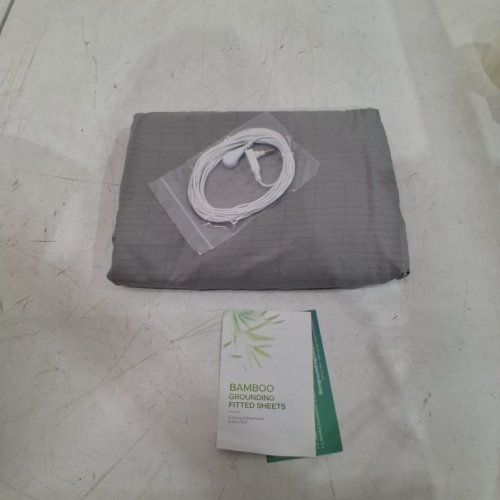 PREMIUM GROUNDING SHEET WITH 15FT CABLE FOR SLEEP SUPPORT & STRESS RELIEF - QUEEN -GREY image 3