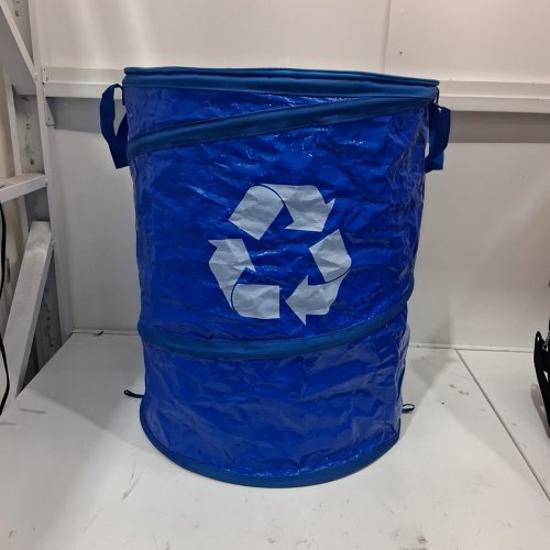 COGHLAN'S PORTABLE SPRING-LOADED POP-UP RECYCLE BIN - 19" X 24" - BLUE (MODEL: 1715-A) image 2