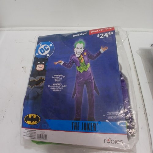 2PC BOYS RUBIES JOKER COSTUME WITH MASK - SMALL (4-6) PURPLE / GREEN image 2