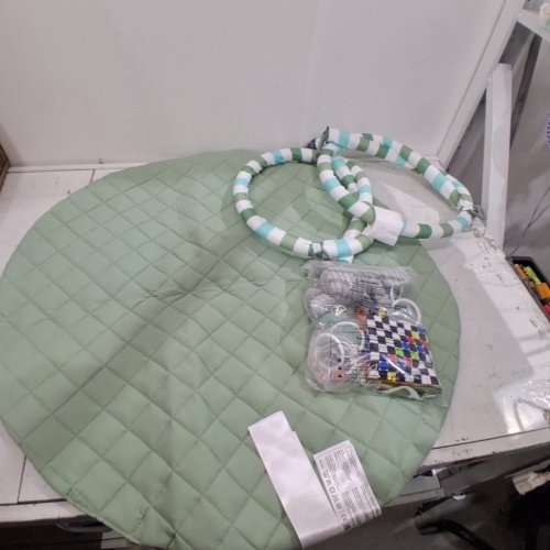 BLISSFUL DIARY TUMMY TIME ACTIVITY GYM MAT WITH 6 DETACHABLE TOYS FOR STAGE-BASED SENSORY & MOTOR SKILL DEVELOPMENT - SAGE GREEN image 2