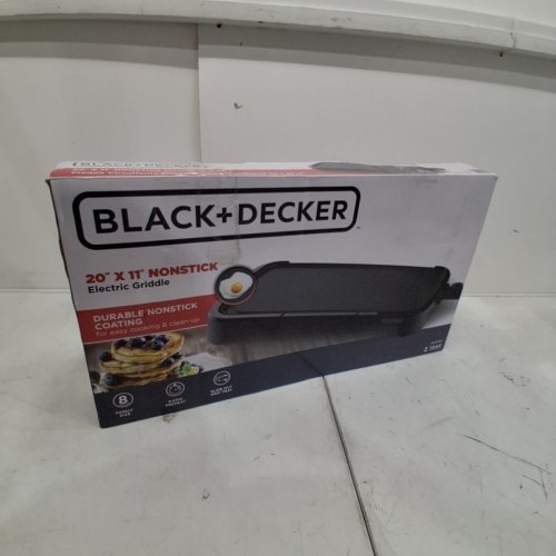 BLACK + DECKER FAMILY SIZED CORDED ELECTRIC GRIDDLE - 20" X 11" - BLACK (MODEL: GD2011BC) image 6