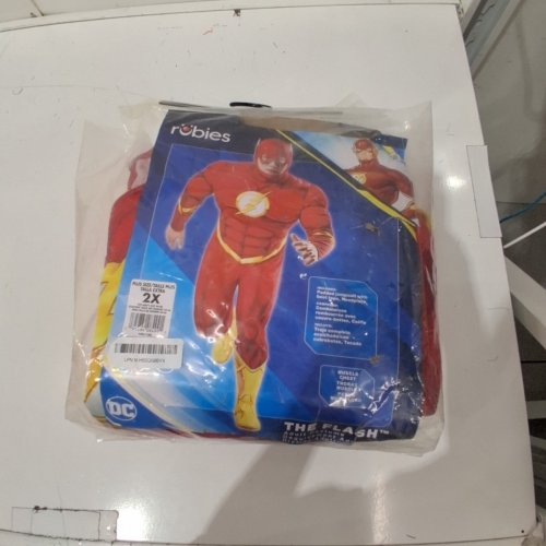 3PC RUBIES THE FLASH COSTUME WITH DELUXE MUSCLE CHEST - 2XL image 3