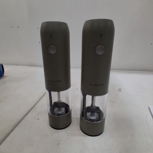 2PC TLYSXPRO ELECTRIC SALT AND PEPPER GRINDER SET - DARK GREY (MODEL: YMQ) image 3
