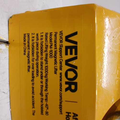 MAGNETIC LIFTER WITH RELEASE, HEAVY DUTY HOIST MAGNET - 2200 LBS / 1000KG CAPACITY - YELLOW (MODEL: PM-1000) image 2