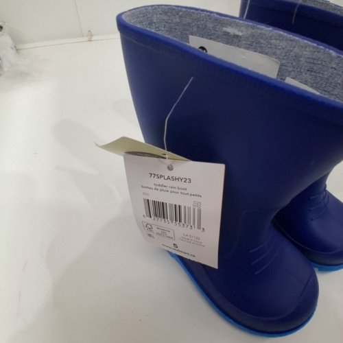 BOY'S GEORGE TODDLER RAIN BOOTS - 5 - BLUE (STYLE: 77SPLASHY23) image 3
