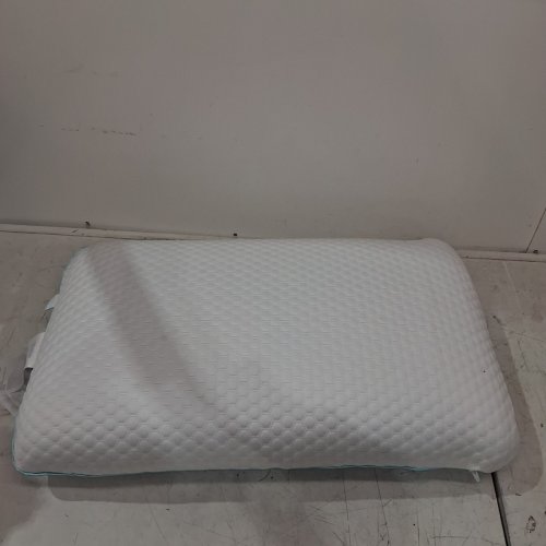 MARTHA STEWART MEMORY FOAM PILLOW - QUEEN - WHITE/BLUE PIPING (MODEL: 1392500) image 6