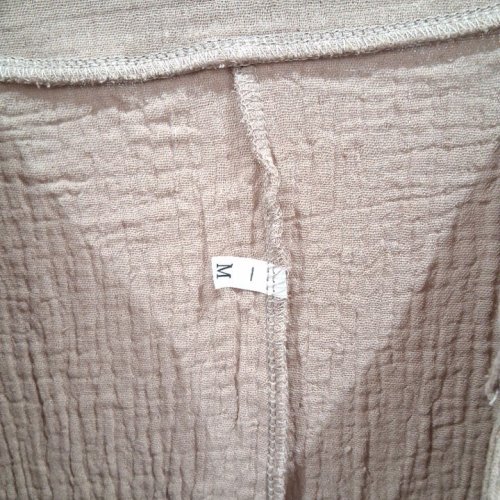 WOMEN'S SHORT SLEEVE BUTTON-FRONT TUNIC - MEDIUM - TAUPE image 3