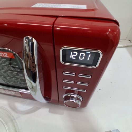 GALANZ RETRO STYLE COUNTERTOP MICROWAVE OVEN - 0.7CU.FT - RED (MODEL: GLCMKZ07RDR07) image 2