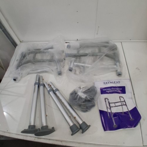 MAYALEAD COMMODE FRAME ADJUSTABLE TOILET SAFETY RAILS - WHITE/GREY (MODEL: SC7050F) image 3