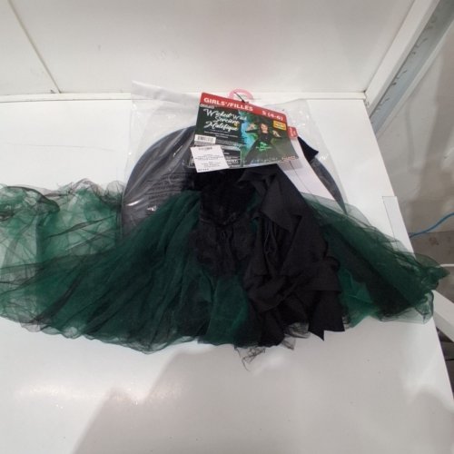 2PC GIRL'S GOODMARK LIGHT-UP WICKED WITCH COSTUME - SMALL (4-6) - BLACK/GREEN image 2
